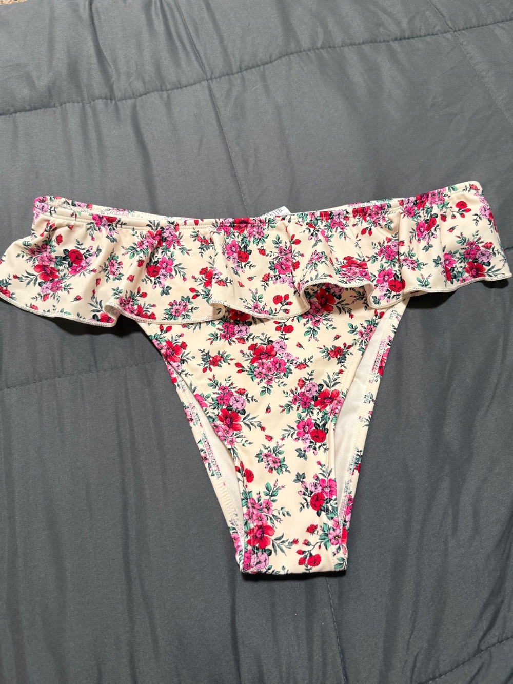 NWT Wild Fable Midrise Ruffle Floral Bikini Bottom